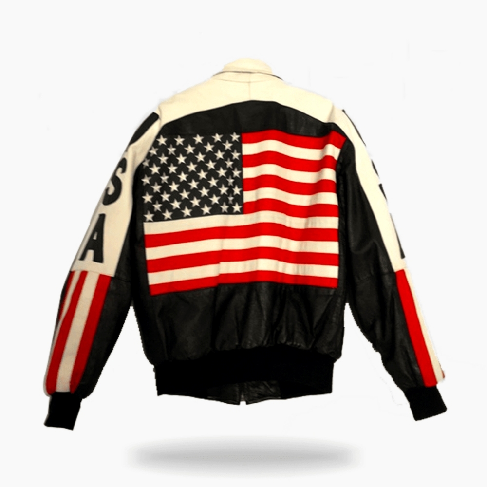 USA Leather Bomber Jacket